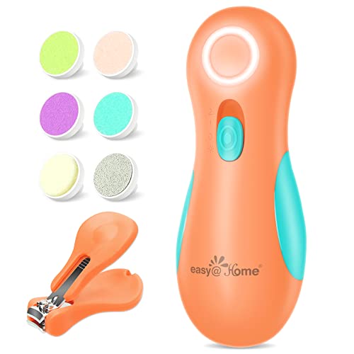 Lima de Uñas para Bebés Cortaúñas Eléctrico：Easy@Home Limador de Uñas Eléctrico Perfecto para Bebés Niños Recién Nacidos丨Kit de Manicura Eléctrico Bebé