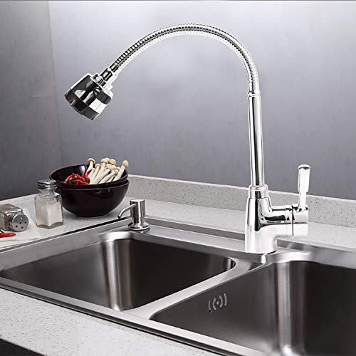 Erhai Kitchen Rotatable Spout Single Handle Sink Basin Faucet Adjustable Pull Down Spray Mixer Tap Deck Mounted #TOP2