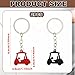 Mikovivi 2pcs Golf Cart Keychains, Stylish Zinc Alloy Key Ring Golf Themed Key Holder Perfect Souvenir for Players and Fans (Black, Red)