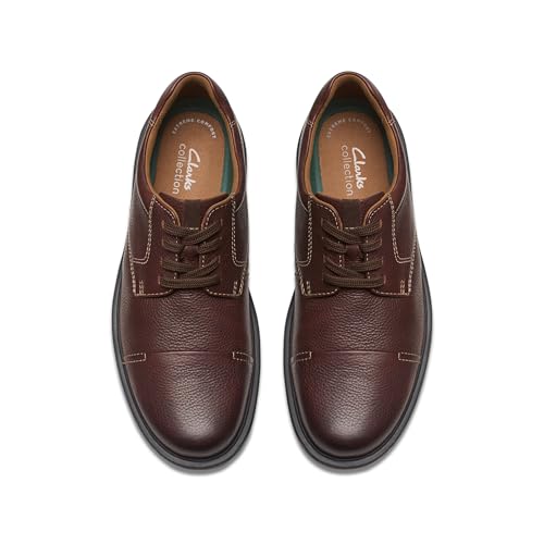 Clarks Collection Men's Gessler Cap Oxford, Black Tumbled Leather, 8 Wide US by Clarks - Image 7