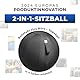 Backerz Sitzball 75 cm - Ergonomische Sitzmöbel für Büro und Heimbüro - Langlebiger Stoff, Gymnastikball - Fitness-Ball, Ballstuhl mit Ballauflage - Waschbarer Leinenbezug - Schwarz