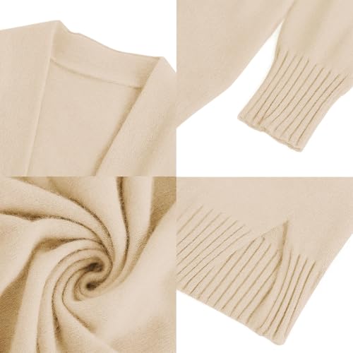 Image of GreenMount Women's 100% Pure Cashmere Cardigan Sweater Soft and Warm Long Sleeve Oversize Loose Cardigan with Pocket