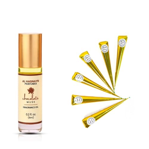 Pack de 6 conos de henna con perfume chocolate musk miniatura 1