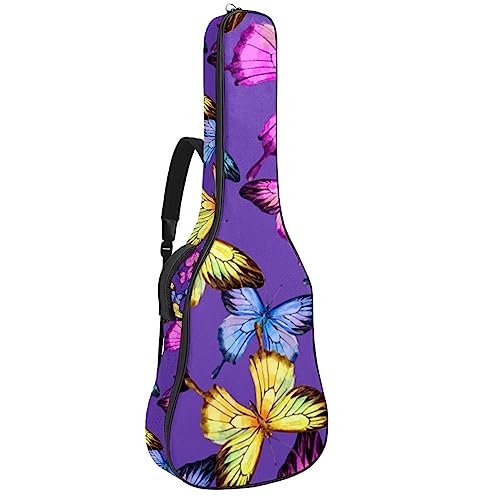 Housse pour guitare acoustique – Motif chat et papillon – Grande housse pour guitare – S’adapte à la plupart des tailles de guitare, Multicolore., 42.9×16.9×4.7 in, Motif imprimé tendance - Les Beatles, Paul McCartney, John Lennon, RIngo Starr, George Harrison Housse pour guitare acoustique - Motif chat et papillon - Grande housse pour guitare - S'adapte à la plupart des tailles de guitare, Multicolore., 42.9x16.9x4.7 in, Motif imprimé tendance