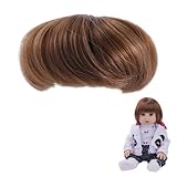 arricraft Puppenperückenanzug Weiße Plastikpuppenperücke Handgefertigt Ersatzhaar Perfekte Lockige Perücke Für DIY Puppenherstellung (BJD) Für Mädchen Zubehör 2.36x2 Zoll