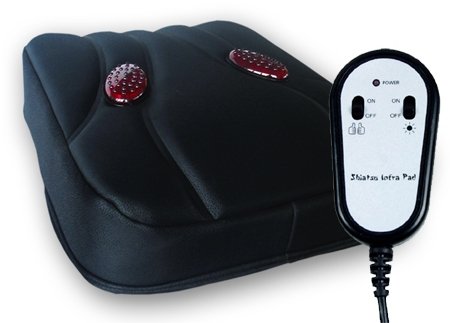 chi-enterprise - Cuscino massaggiante Shiatsu Infra I con calore profondo a infrarossi, massaggiatore portatile, collo spalle, schiena, multifunzione, con 6 testine massaggianti, massaggio Shiatsu