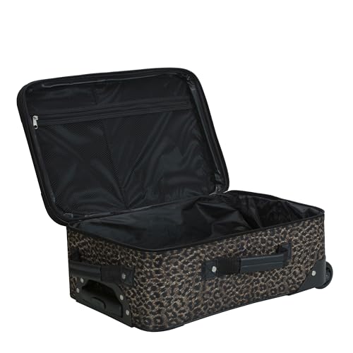 Image of Rockland Fashion Softside Upright Luggage Set, Leopard, 2-Piece (14 /19)