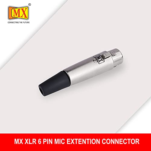 Image of MX 3 Pin XLR Microphone pin Pure Copper Nickel Plated Pins1 for High Conductivity microphone (6-pin Female XLR connector(Cannon type), Pack of 10, Female Connector)