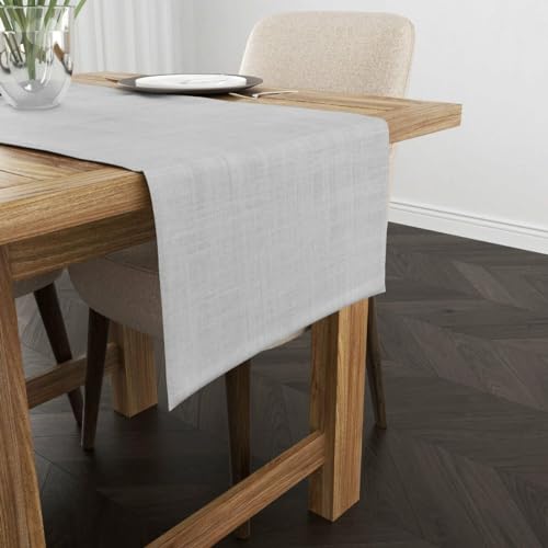 Chemin de table gris 45x140 cm Muaré pour décoration de salle à manger