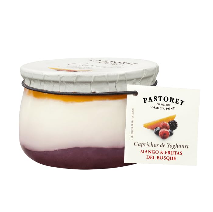 (PACK 4ud) 4 Caprichos de yogur 150 g. PASTORET SABORES VARIOS (Mango y Frutas del bosque)