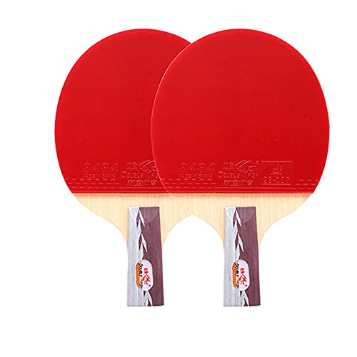 OIFAODAO Raqueta de Tenis de Mesa, Set for 2 Jugadores, 5 Estrellas, for Actividades Familiares, Escolares y Clubes Deportivos/Doble/B(B)