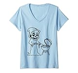 Photo Gallery donna divertente grim reaper barbecue shirt uomo donna bambini maglietta con collo a v Photo Gallery donna divertente grim reaper barbecue shirt uomo donna bambini maglietta con collo a v