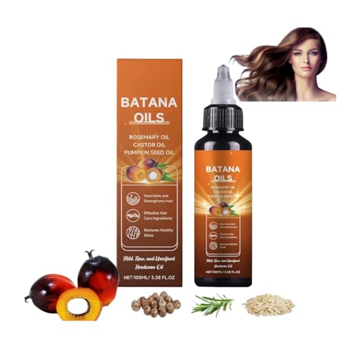 Aceite de Battana: aceite natural de romero, ricino y semilla de calabaza para el crecimiento del cabello y reduce la rotura | Suero para el crecimiento del cabello