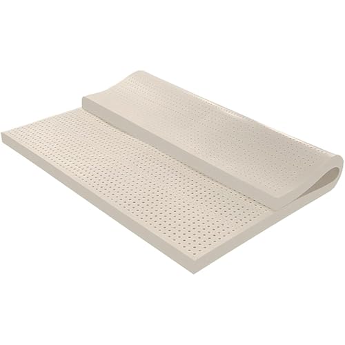 Colchón de látex Natural Colchón ortopédico de látex 100% con Funda extraíble, ergonómico, Transpirable y Duradero para una Correcta alineación de la Columna Vertebral,5cm,200x200cm
