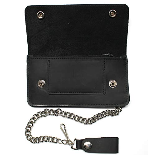 Leather 7" x 3.5" Antique Biker Credit Card Wallet2
