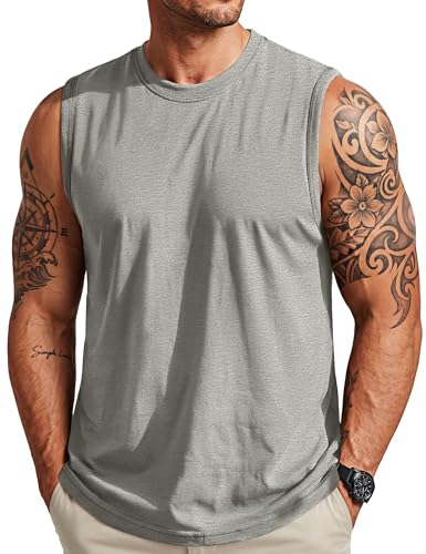 MAGCOMSEN Men's Tank Top Summer Moisture Wicking Breathable Sleeveless Tshirts Workout Gym Beaters...