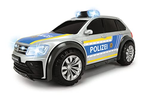 Dickie Toys - Volkswagen VW Tiguan R-Line – 25 cm großes Polizeiauto mit Licht & Sound, Polizei-SUV, Spielzeugautos, für… – Bild 4