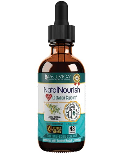 Image of Rejuvica Health NatalNourish - Advanced Lactation Support Supplement - Liquid Delivery for Better Absorption - Fenugreek, Blessed Thistle, Anise, Fennel & More!