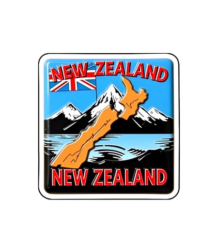 Image of Gift Me Bazar Country Fridge Magnet for Home Kitchen Refrigerator Door Stylish Decor Multicolored Souvenir Gift | Country Theme MDF Wooden Fridge | Souvenir Travel Magnets (New Zealand Fridge Magnet)