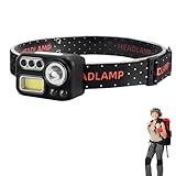 gifyym Linterna LED, sensor de movimiento, lámparas de camping al aire libre, luces de inducción, linterna impermeable, luz LED recargable, larga espera, luz ligera de alto rendimiento