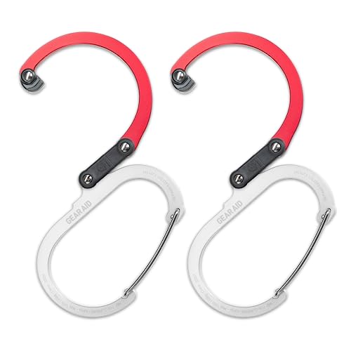 Image of GEAR AID HEROCLIP (Small) Carabiner Gear Clip and Hook, for Hanging Bags, Purses, Lanterns, Strollers, Tools, Helmets, Water Bottles, and More