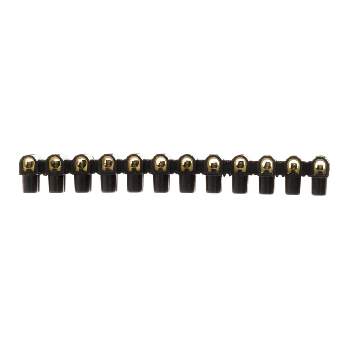 Zenitech - Barras de 12 soportes 6 mm², color negro