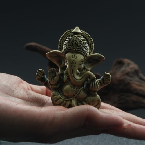 Estatua de Buda Lord Ganesha de piedra artificial miniatura 7