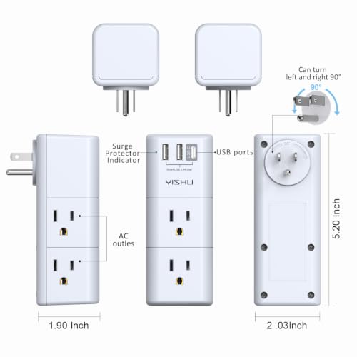Image of Universal Extension Board with USB | Multi Plug Socket Extension Cord | 6 in 1 Spike Guard with Type-C Fast Charging | Heavy Duty Extension Box with Individual Switch, Surge Protector (Neutral)