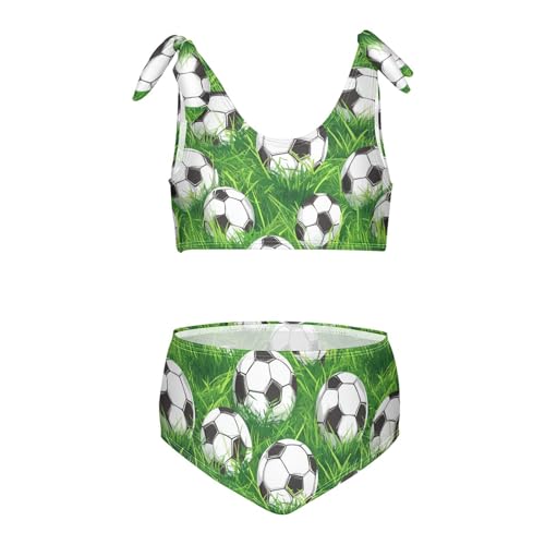 Wusikd Soccer Balls Girls Swimsuits Two Piece Grass Swimwear Bikini Set for for Girls Size 3T