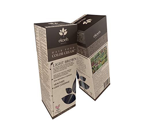 Hair Color Ekoeh Brasil Cream Light Brown, Ppd Free, Vegan 2.7Fl.oz #TOP28