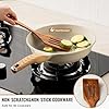 Terlulu 10 Pcs Wooden Spoons for Cooking, Natural Teak Wooden Kitchen Utensils Set, Durable Cooking Utensils Set with Comfort Grip for Cookware, Smooth Finish&NonStick& Heat Resistant Wooden Spatula #4