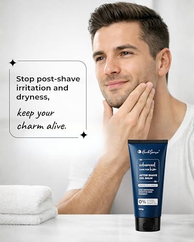 Image of HerbSense After Shave Gel Balm, After Shaving Lotion, Non-Irritating, Sensitive Skin Friendly, Alcohol-Free, 100g
