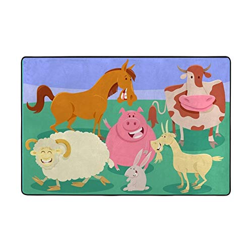 Tapis de maison CHEHONG design moderne illustration de la ferme en polyester 160x120cm