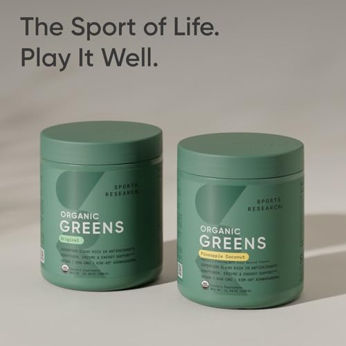Image of Sports Research Organic Greens Superfood Powder, 10.58oz