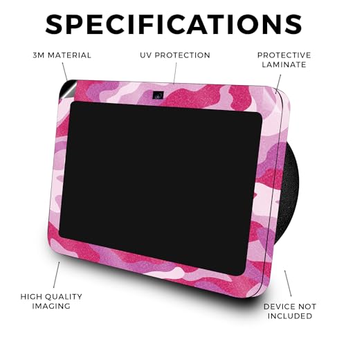 Image of Glossy Glitter Skin Compatible with Amazon Echo Show 8 (3rd Gen, 2023) - Pink Camo - Premium 3M Vinyl Protective Wrap Decal Cover - Easy to Apply, Crafted in The USA by MightySkins