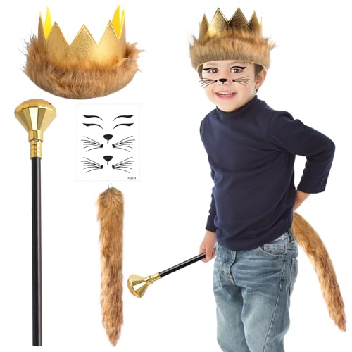 Set Disfraz de Accesorios Rey Salvaje Infantil 4 Piezas