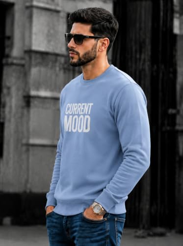 Image of Mack Jonney Men's Printed Fleece Sweatshirt|Full Sleeve Round Neck Winter Sweatshirt for Casual Wear|Travel|Gym & Everyday Style-mj-62