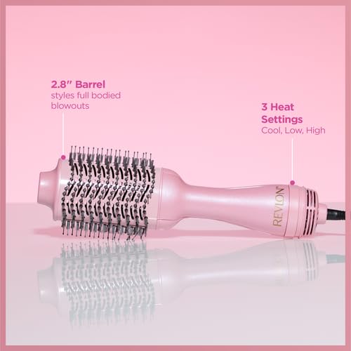 REVLON One-Step Volumizer Hair Dryer and Styler, 2.8 in Barrel, Pink Fizz view 7