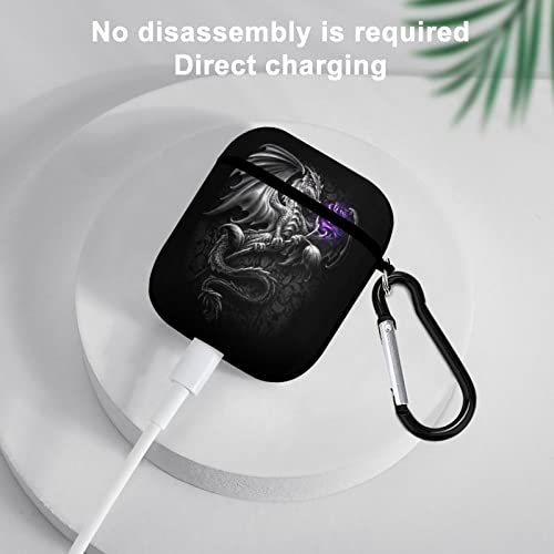 Airpod Case,Shockproof Protective Tpu Airpod Case For Airpods 1 & 2 Portable & Shockproof And Drop Proof For Apple Airpods (Cool Dragon Purple Fairy Rose Black) #TOP4