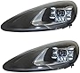 2PCS Headlight Assemblies For Porsche Cayenne 2011-2014 Bi-Xenon Lens Projector Double Beam Xenon HID KIT With LED Daytime Running Lights