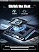 llano V10 Gaming Laptop Cooling Pad, RGB Laptop Cooler Stand with Powerful 4.72 Inch External Turbo Cooling Fan, Fast Cooling Computer 13-17.3in, Button Control, 3 Adjustable Stand, 4-Port USB C&A