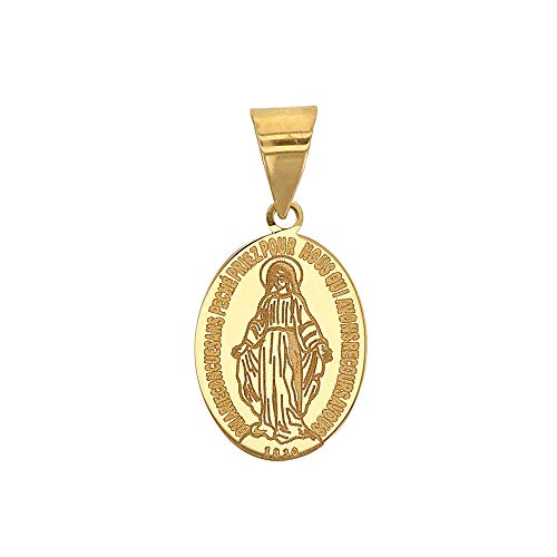 Médaille miraculeuse en Or 750/1000 petit modèle pendentif religieux chrétien 305029
