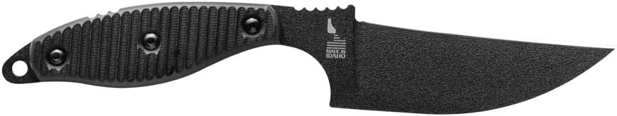 Tops Knives TPUNZ01: Unzipper- Black Kydex Sheath w/Belt Loop- Black G10 Handle