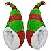 1 Paire Nouveauté Elf Pantoufles Adulte De Noël en Peluche Pantoufles De Clown Bouffon Intérieur Rôle Pantoufles Doux Chaud Slip sur Costume Chaussures Chaussures (30CM)