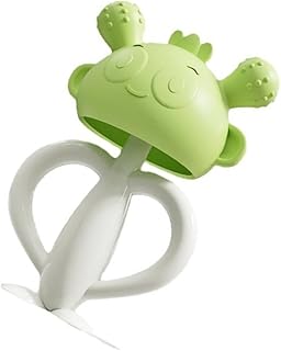 SAFIGLE Mordedor De Cogumelo Macaco Brinquedo Brinquedos De Silicone Playpin Bebê Mordedor De Silicone Brinquedos De Dentição Para Bebê Mordedor Mastigar Mordida Verde Bebê Sílica Gel