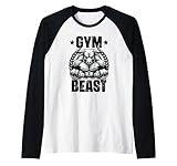 Palestra Beast Bull Sollevamento pesi Allenamenti Palestra Citazioni Palestra Fitness Maglia con Maniche Raglan