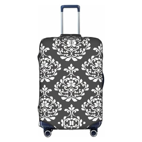 Housse de bagage élastique avec fermeture éclair et motif damassé XL