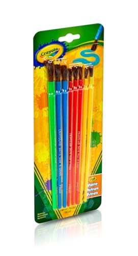 Image of Crayola Kids Paint Brush Set (8ct), Painting Supplies for Kids, Assorted Sizes, Kids Arts & Crafts Supplies for Elementary & Preschool