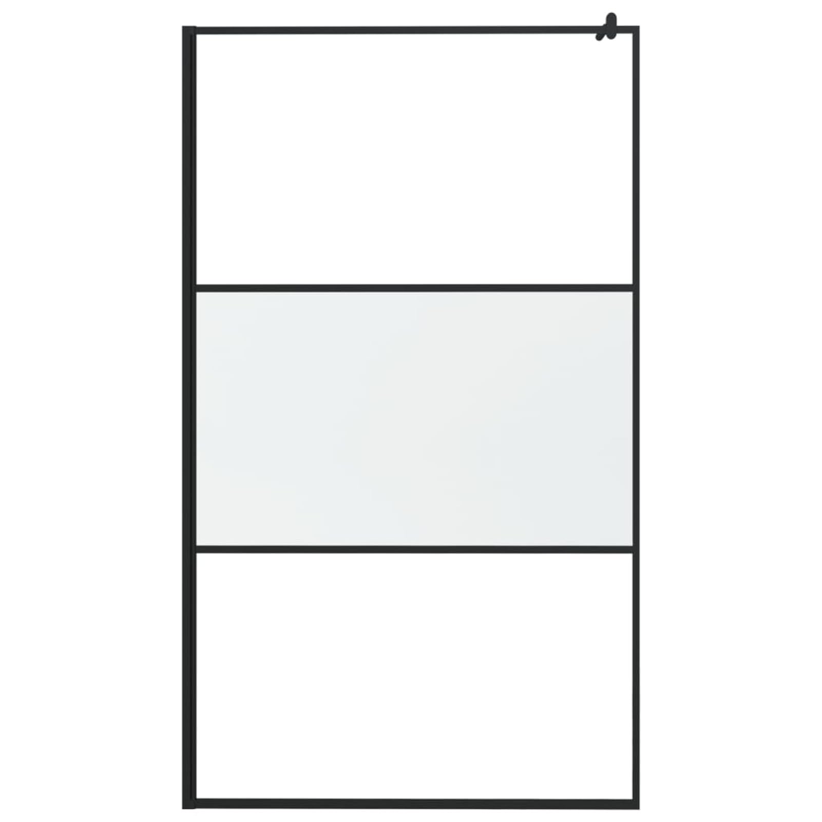 ShGaxin Mampara Ducha accesible Vidrio ESG Esmerilado Negro 115x195 cm, Mampara Bañera, Mampara Baño Ducha, Cabina De Ducha, Mampara Baño