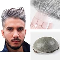 Parrucchino Uomo Toupee For Uomo Capelli Umani Sistema Di - Foto 12